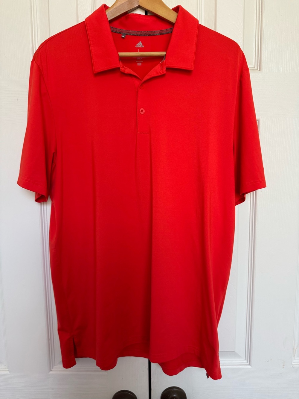 Adidas Ultimate365 Red Stretch Men's Golf Polo Shirt Large